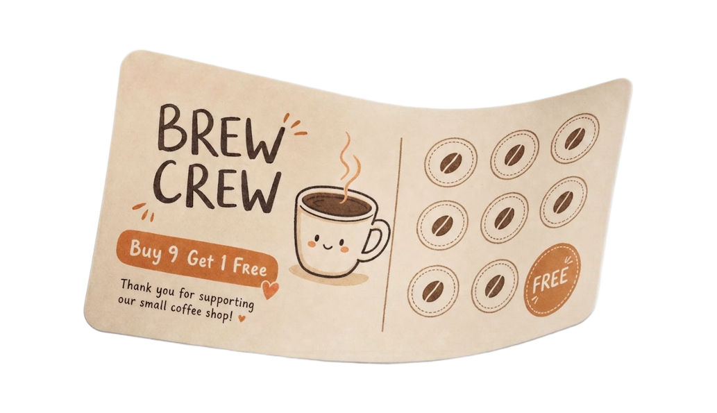 Brew Crew loyalty card